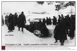1929 - Eesti Vabariigi 1920. aastatel rajati Petserimaale Eesti kaitseväe Põhja- ja Lõunalaager. Õppused toimusid ka talviti. Talimanööver Obinitsas. 
Foto: Nikolai Gavrilovi kogu